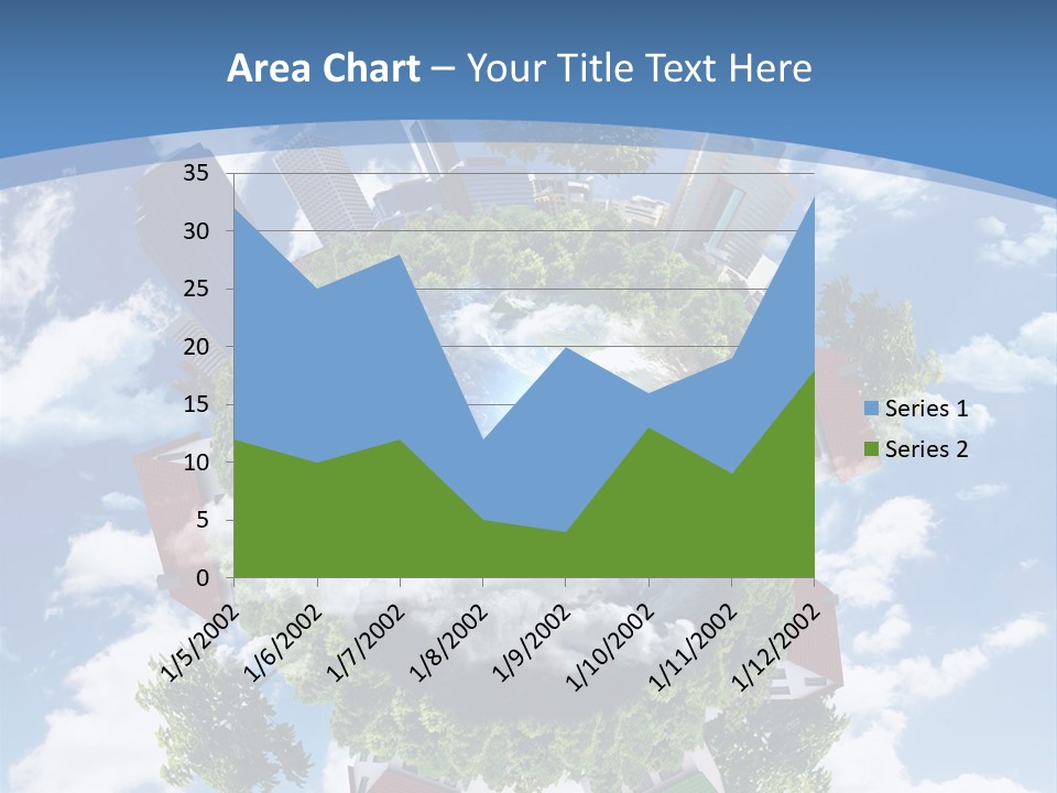 Lawn Aerial Sky PowerPoint Template