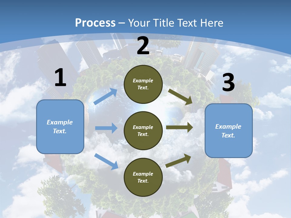Lawn Aerial Sky PowerPoint Template