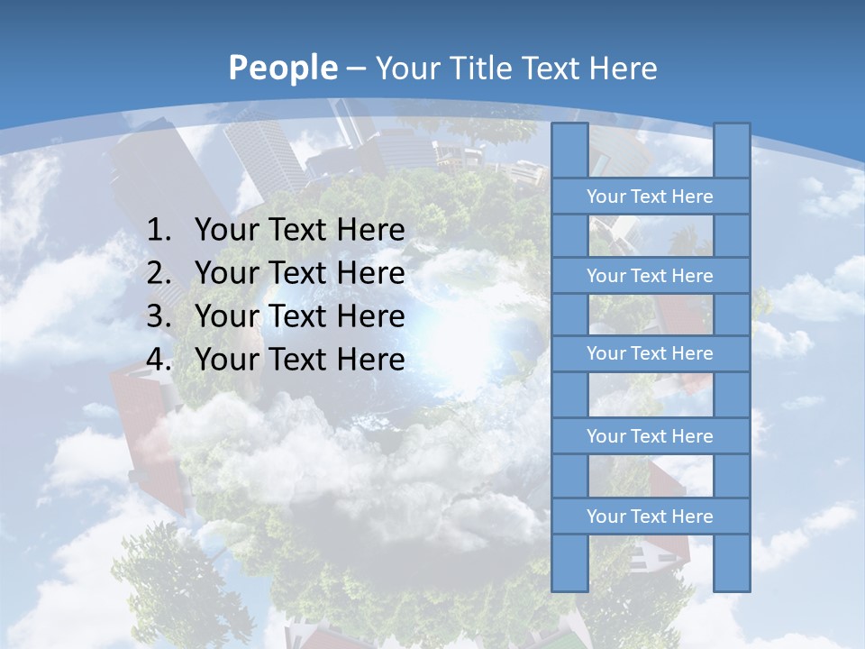 Lawn Aerial Sky PowerPoint Template
