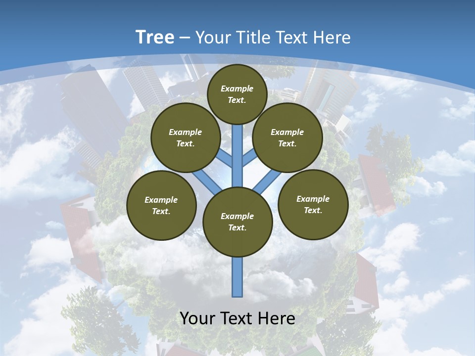 Lawn Aerial Sky PowerPoint Template