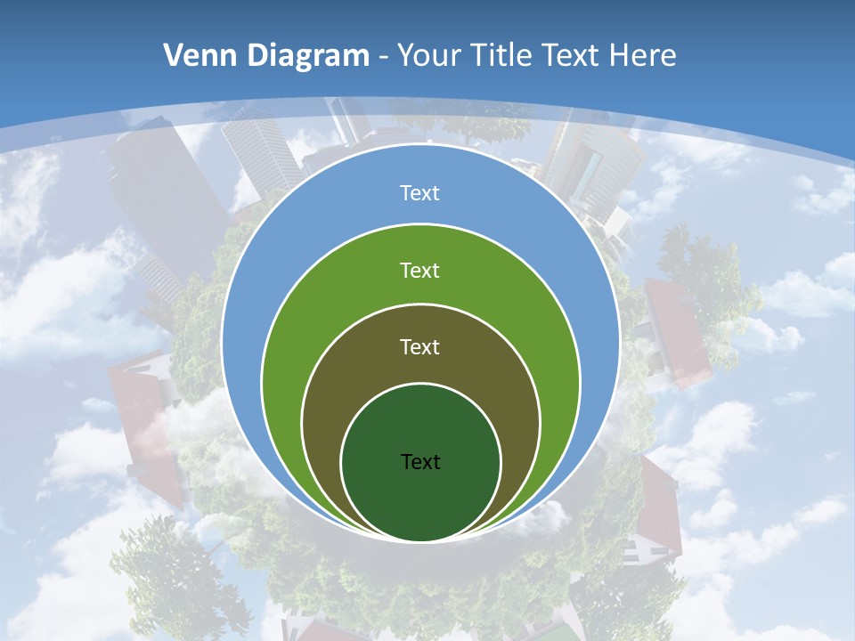 Lawn Aerial Sky PowerPoint Template