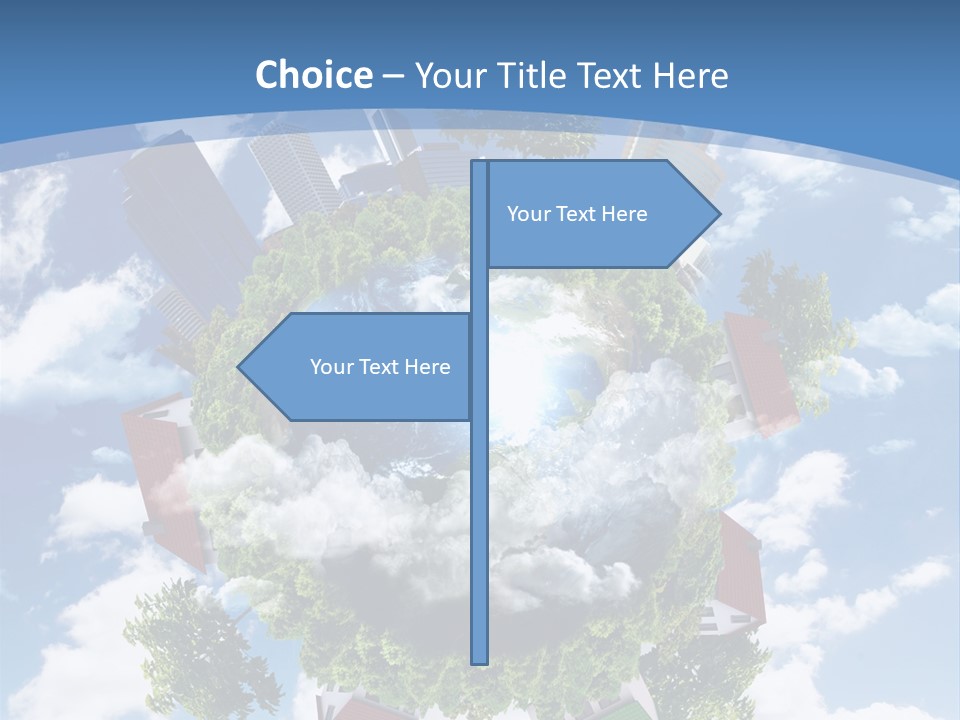 Lawn Aerial Sky PowerPoint Template