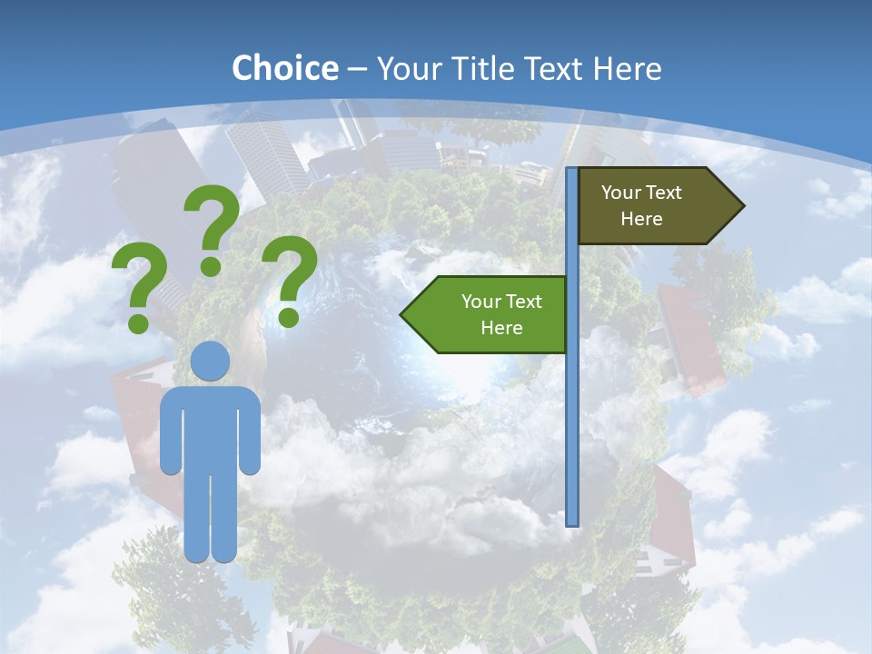 Lawn Aerial Sky PowerPoint Template