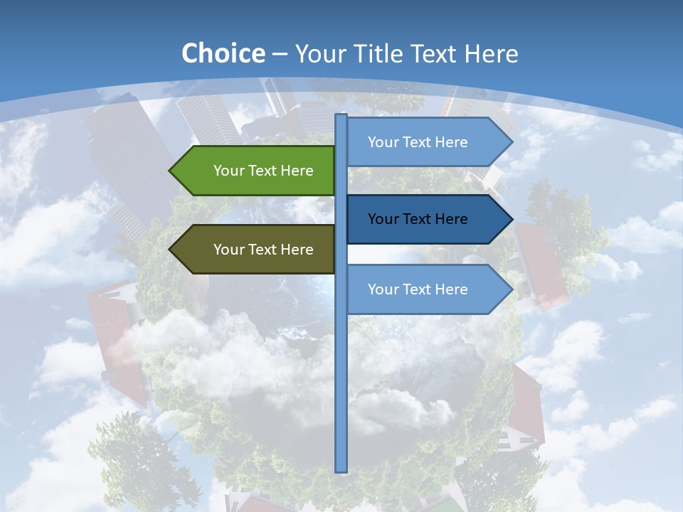 Lawn Aerial Sky PowerPoint Template