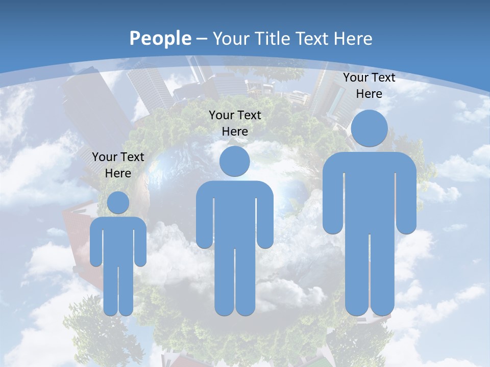 Lawn Aerial Sky PowerPoint Template