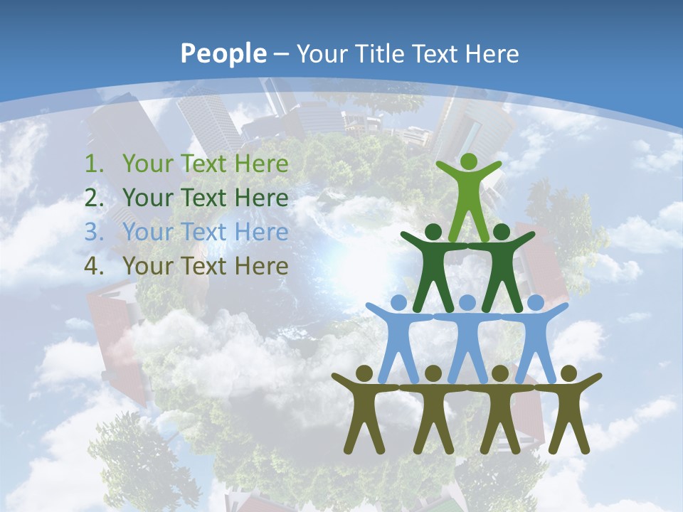 Lawn Aerial Sky PowerPoint Template