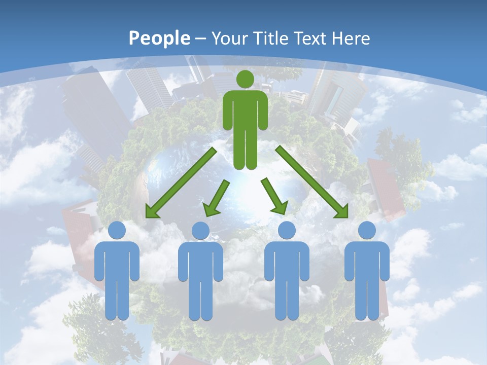 Lawn Aerial Sky PowerPoint Template