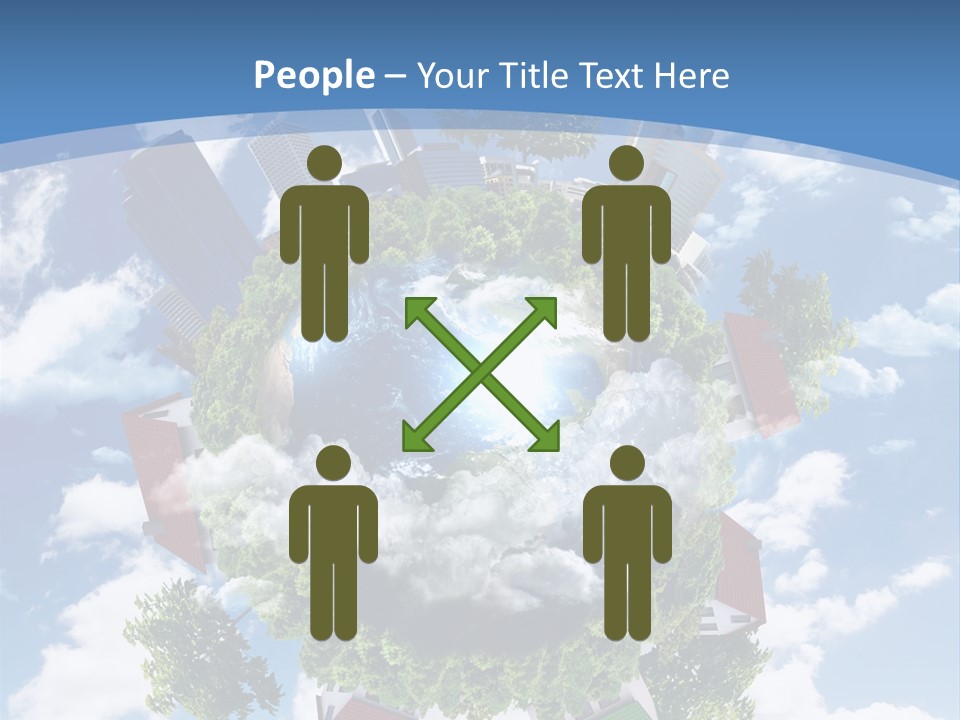Lawn Aerial Sky PowerPoint Template