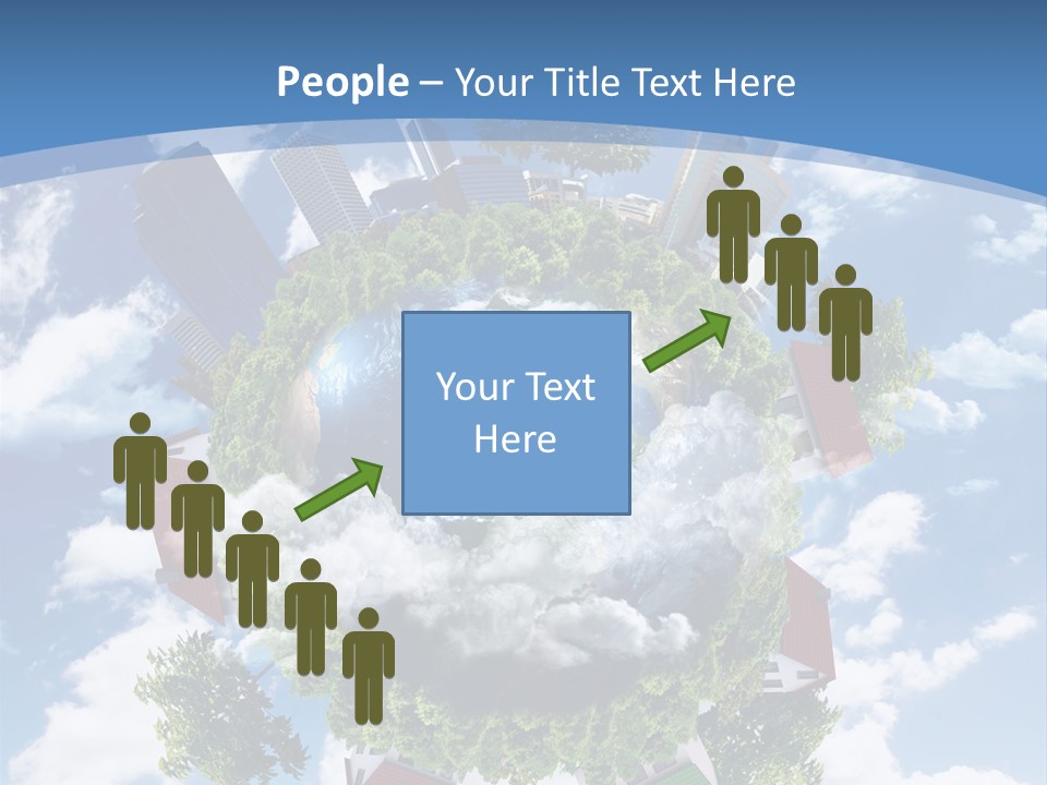 Lawn Aerial Sky PowerPoint Template