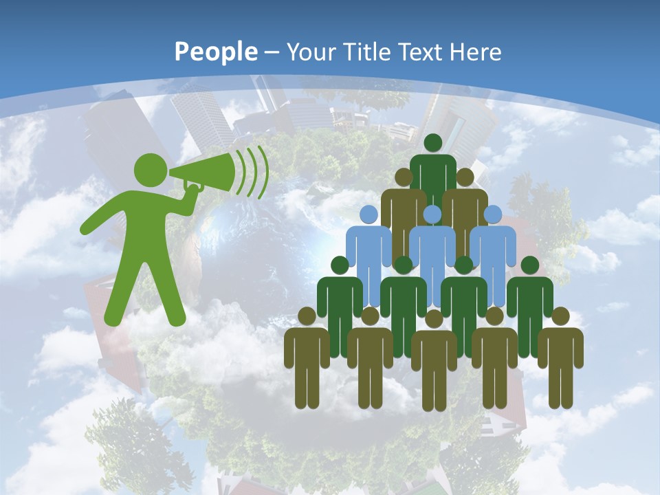 Lawn Aerial Sky PowerPoint Template