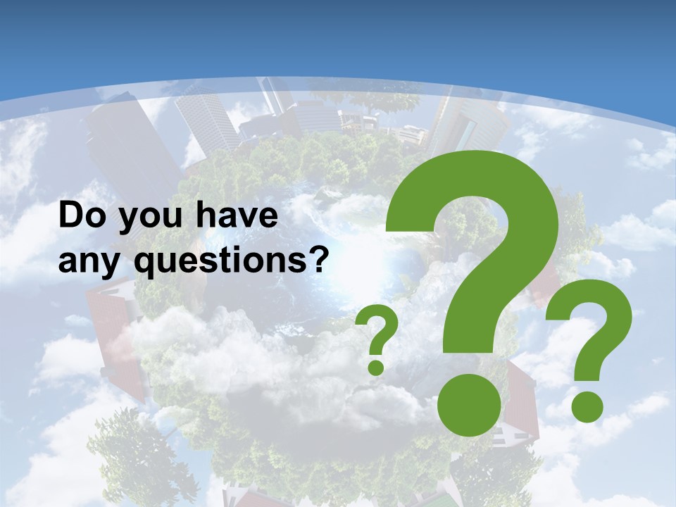 Lawn Aerial Sky PowerPoint Template