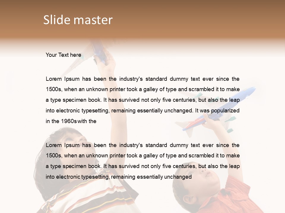 Flying Lifestyle Human PowerPoint Template