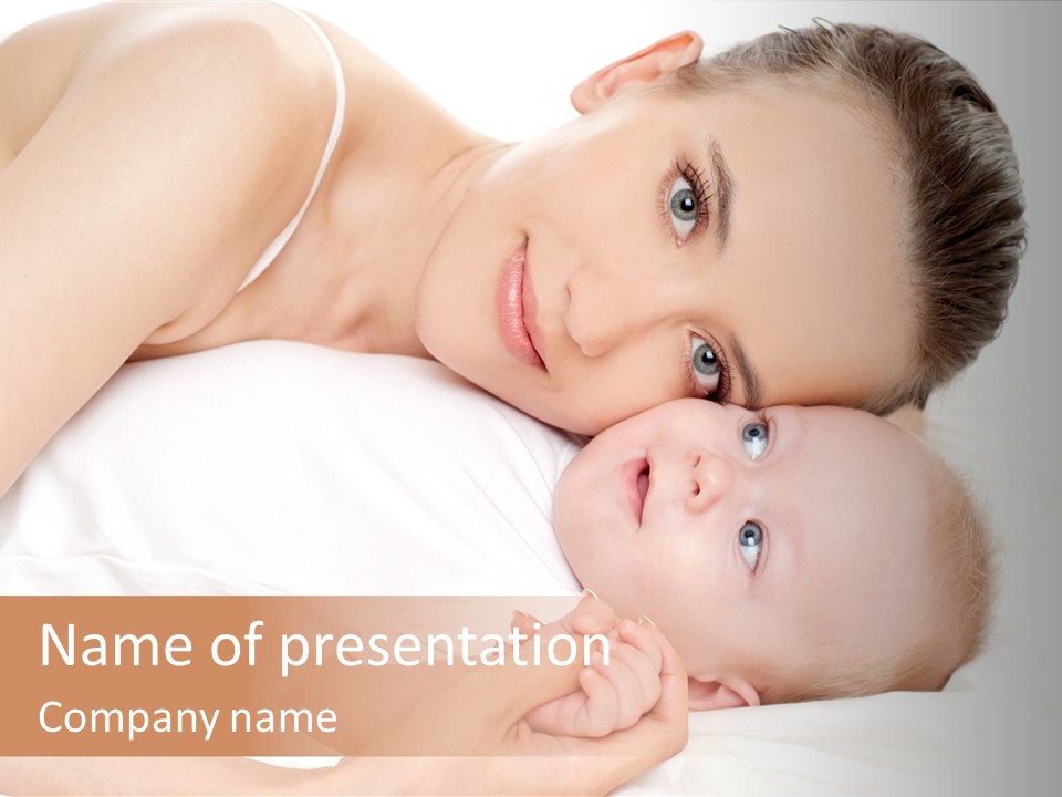 Cute Mother Two PowerPoint Template