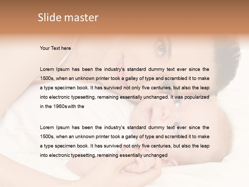 Cute Mother Two PowerPoint Template