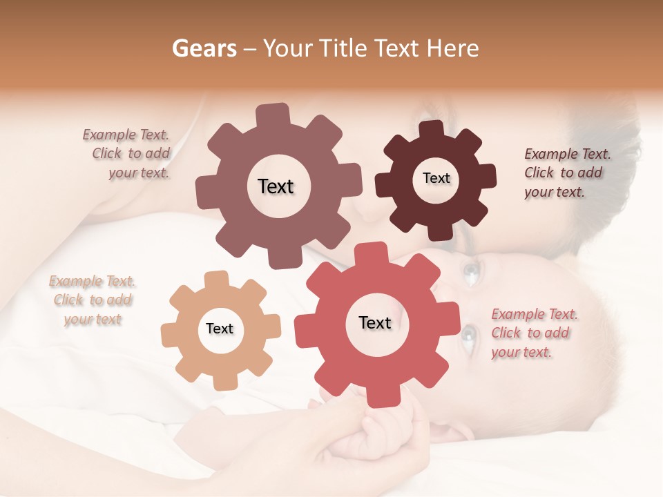 Cute Mother Two PowerPoint Template