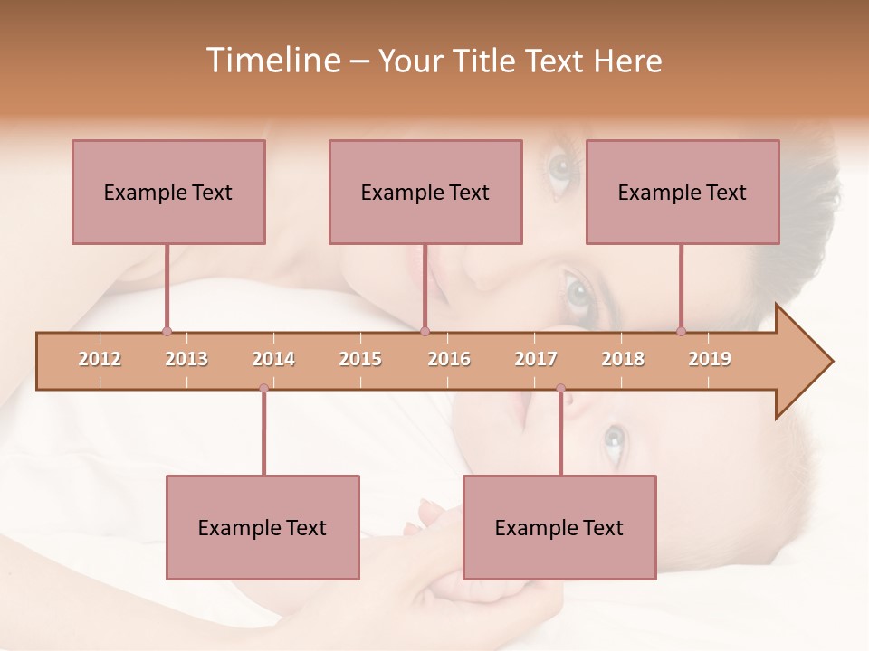 Cute Mother Two PowerPoint Template
