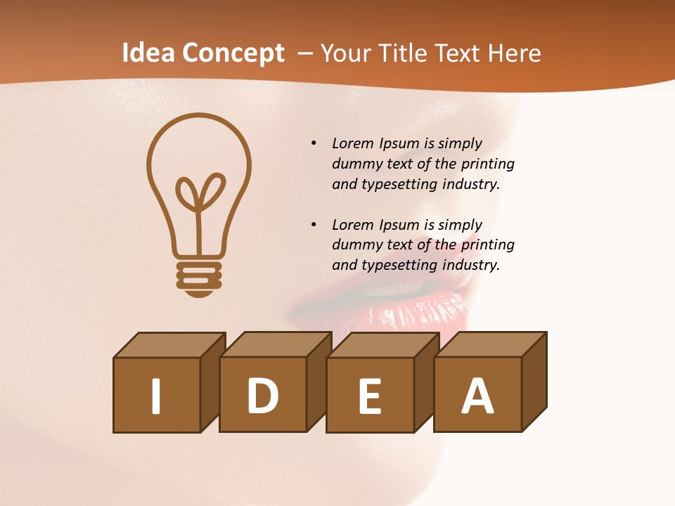 Purity White Closeup PowerPoint Template