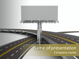 Highway Banner Speedway PowerPoint Template