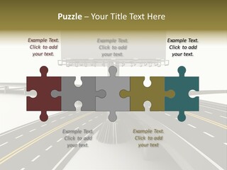 Highway Banner Speedway PowerPoint Template
