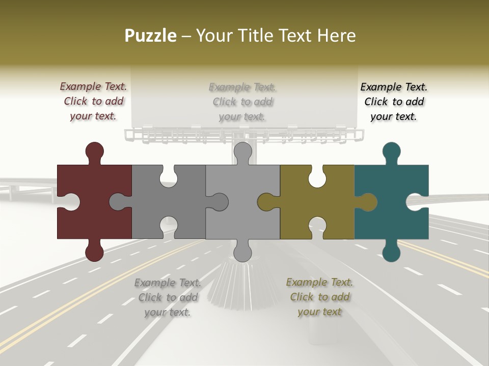 Highway Banner Speedway PowerPoint Template
