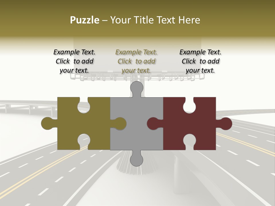 Highway Banner Speedway PowerPoint Template