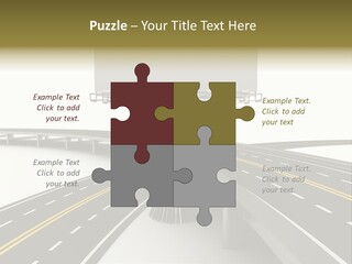 Highway Banner Speedway PowerPoint Template