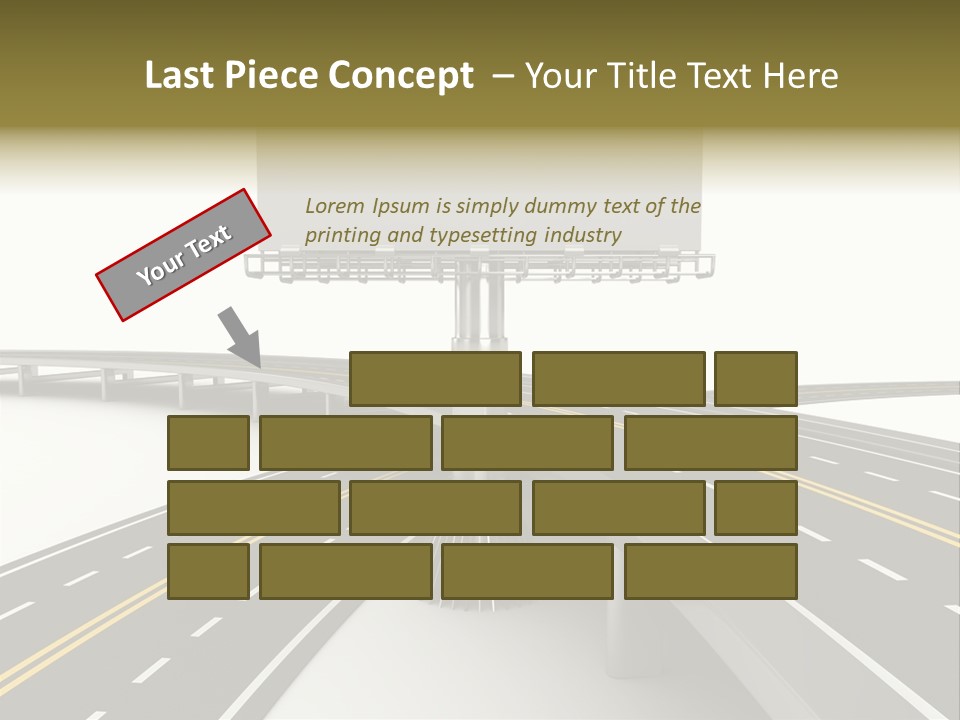 Highway Banner Speedway PowerPoint Template