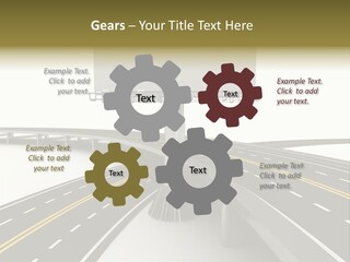 Highway Banner Speedway PowerPoint Template