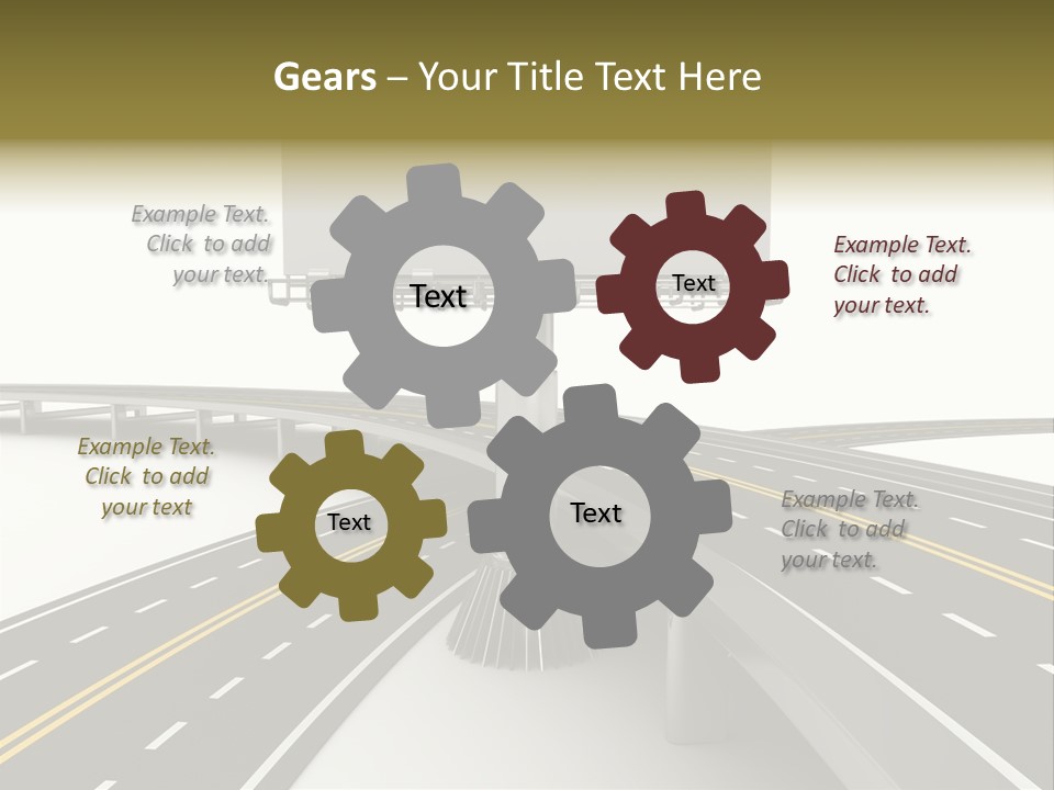 Highway Banner Speedway PowerPoint Template