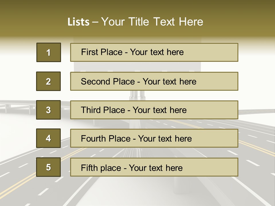 Highway Banner Speedway PowerPoint Template