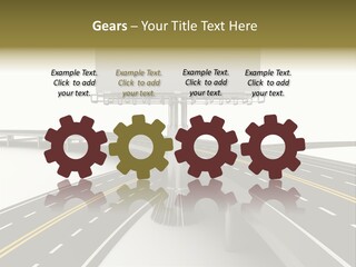 Highway Banner Speedway PowerPoint Template
