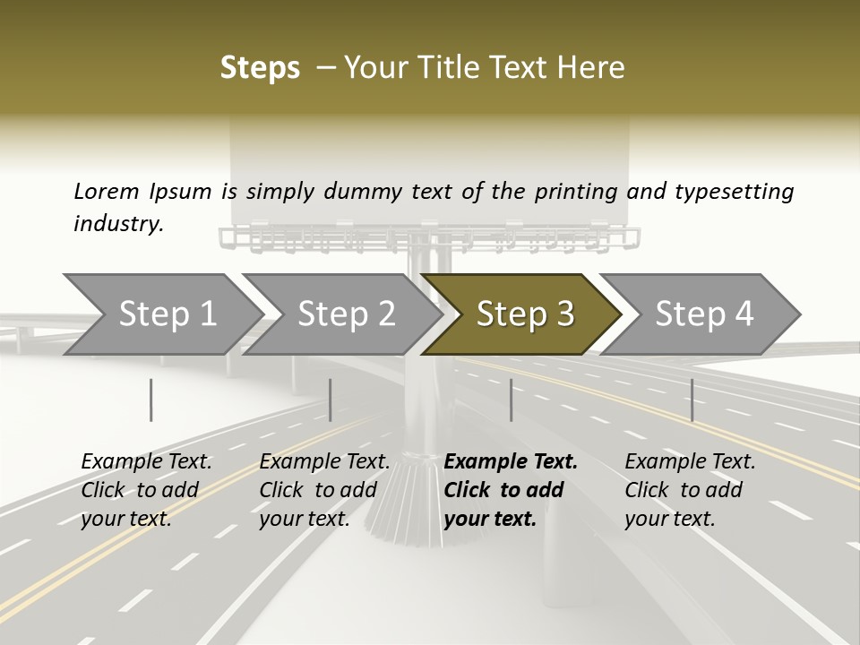 Highway Banner Speedway PowerPoint Template