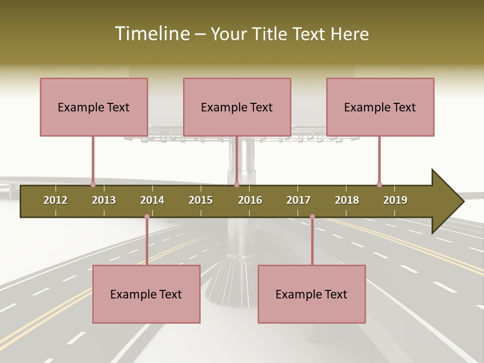 Highway Banner Speedway PowerPoint Template