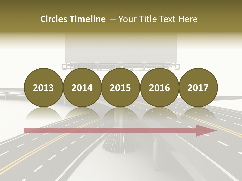 Highway Banner Speedway PowerPoint Template