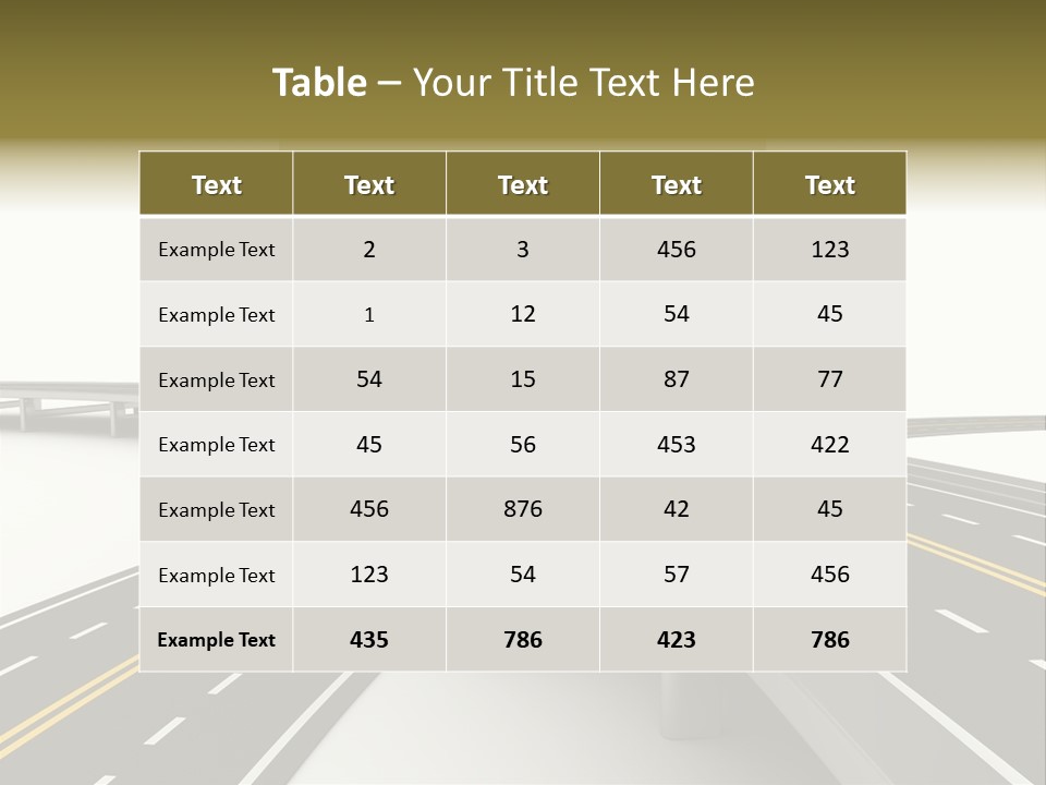 Highway Banner Speedway PowerPoint Template