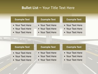 Highway Banner Speedway PowerPoint Template