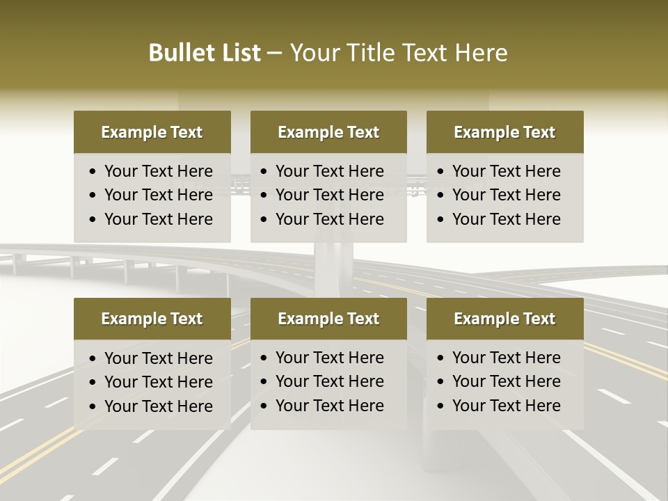 Highway Banner Speedway PowerPoint Template