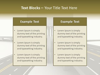 Highway Banner Speedway PowerPoint Template