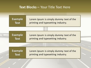 Highway Banner Speedway PowerPoint Template