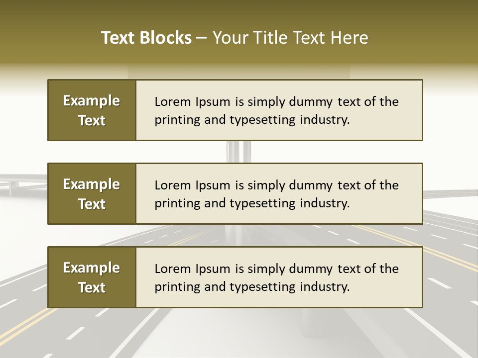 Highway Banner Speedway PowerPoint Template