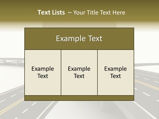 Highway Banner Speedway PowerPoint Template