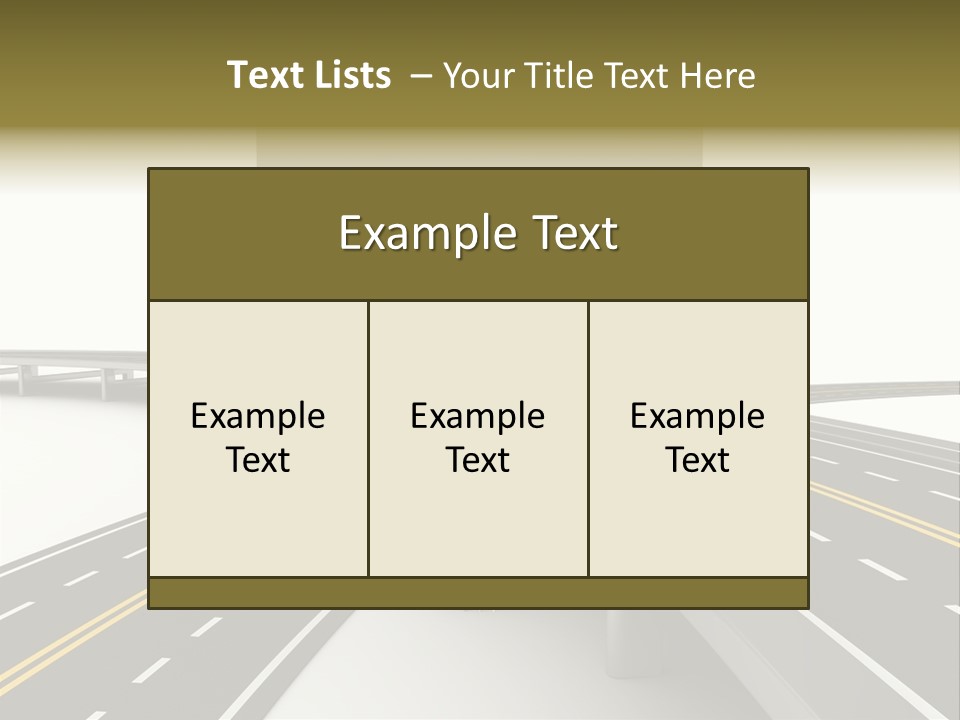 Highway Banner Speedway PowerPoint Template