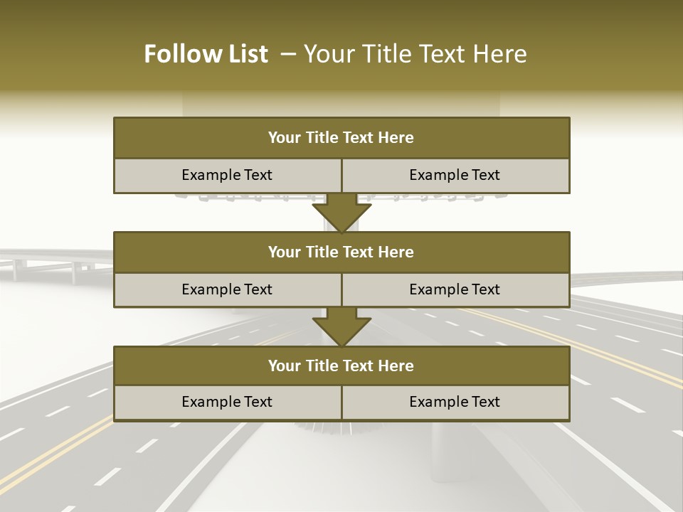 Highway Banner Speedway PowerPoint Template