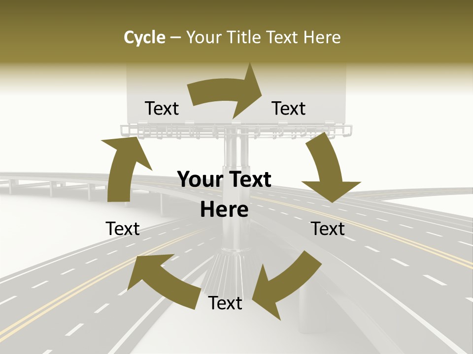 Highway Banner Speedway PowerPoint Template