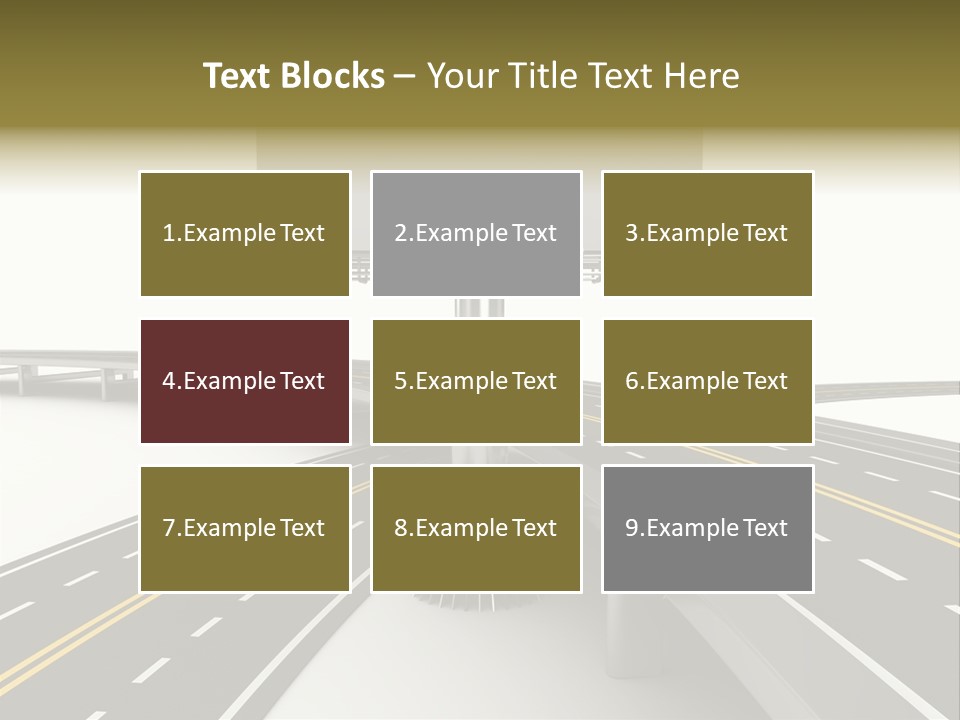 Highway Banner Speedway PowerPoint Template