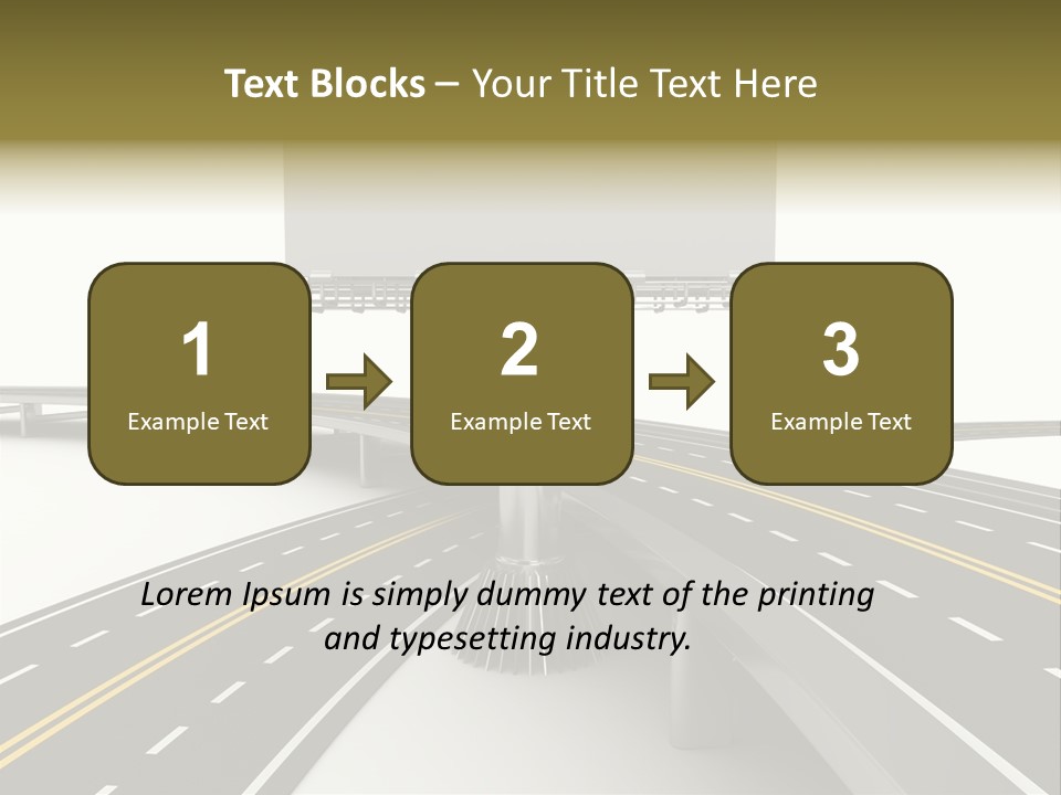 Highway Banner Speedway PowerPoint Template