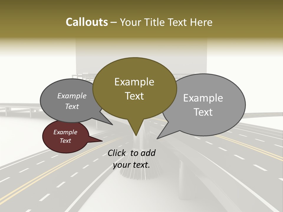 Highway Banner Speedway PowerPoint Template