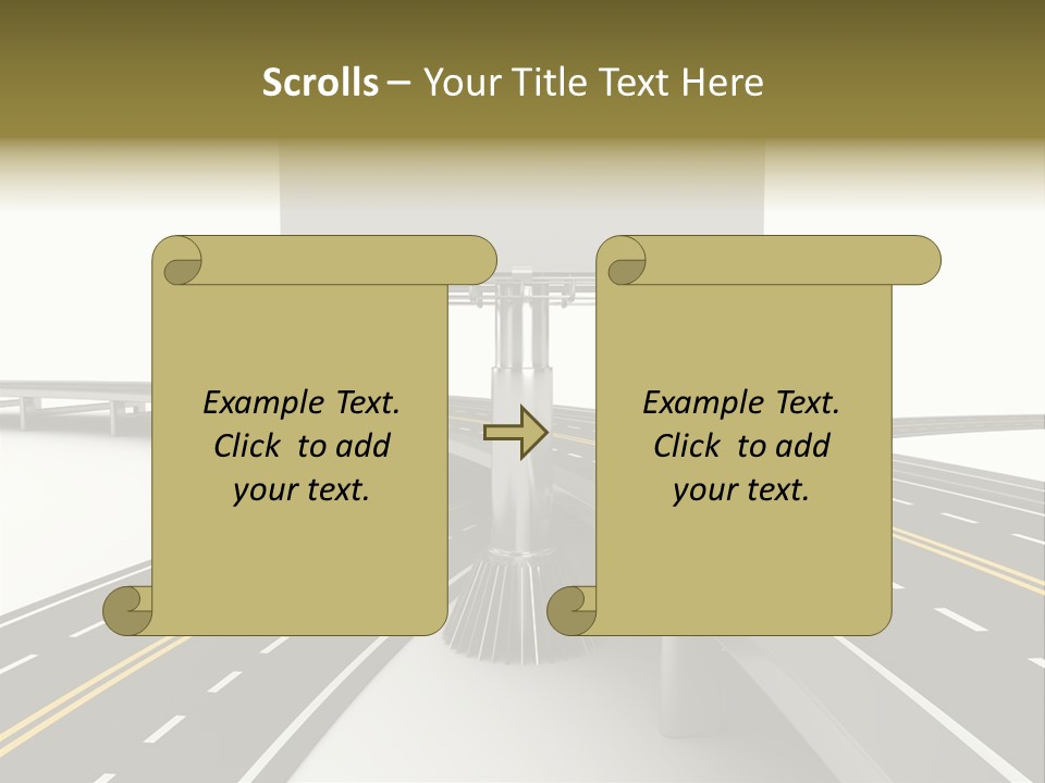 Highway Banner Speedway PowerPoint Template