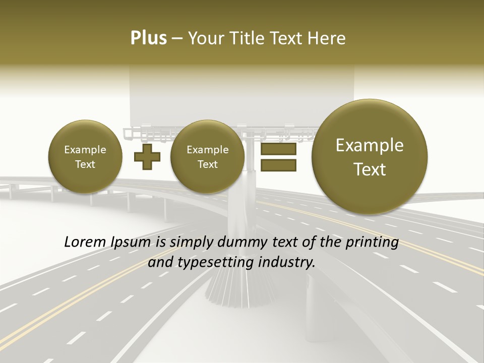 Highway Banner Speedway PowerPoint Template