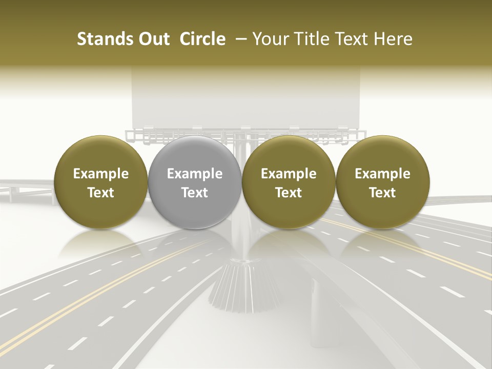 Highway Banner Speedway PowerPoint Template